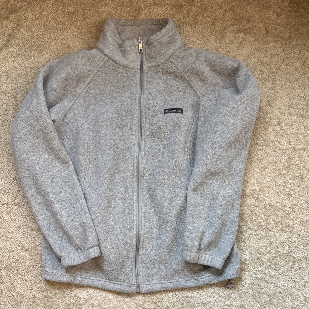 Columbia Light Gray Full-Zip Fleece